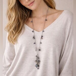 Multi-Strand Blue & Green Beaded Necklace - Women Jewelry